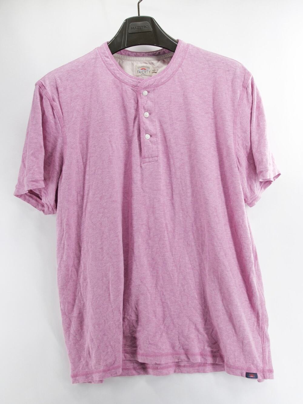 Faherty henley Pink heather XL 100% cotton